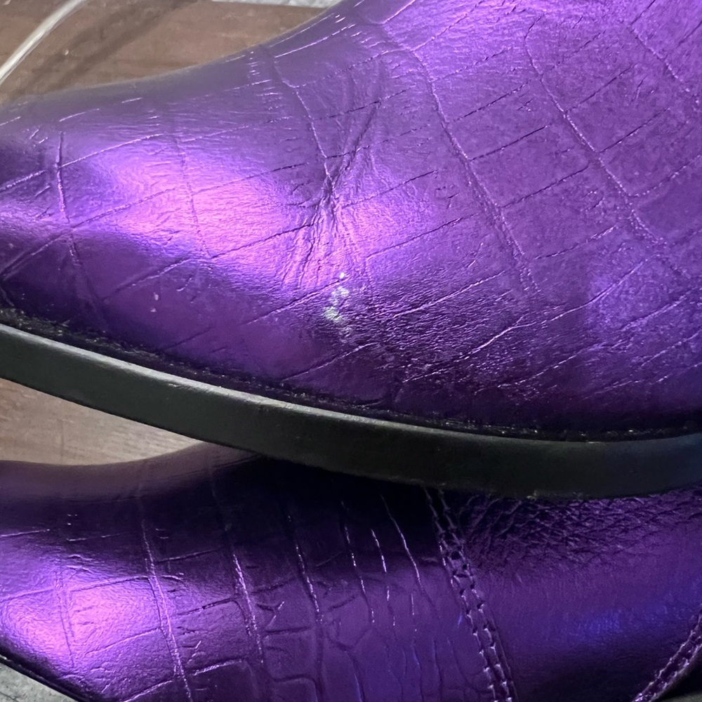 Vicenza electric Purple Metallic Western Boots cowgirl heel boots women’s size 7 - Picture 9 of 15
